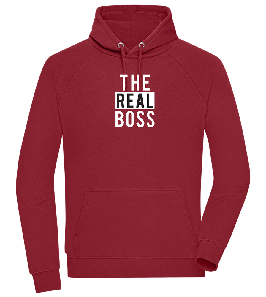 The Real Boss Design - Comfort unisex hoodie_BORDEAUX_front