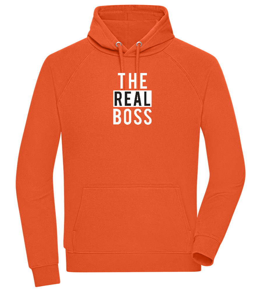 The Real Boss Design - Comfort unisex hoodie_BURNT ORANGE_front