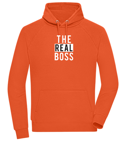 The Real Boss Design - Comfort unisex hoodie_BURNT ORANGE_front