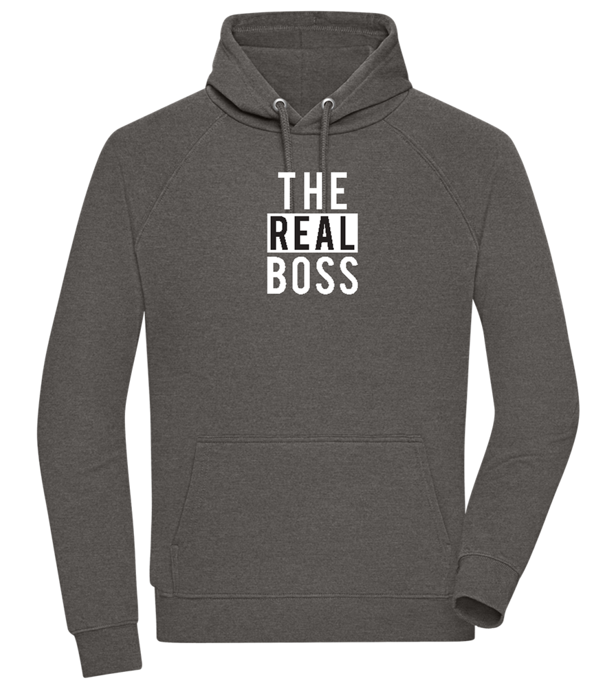 The Real Boss Design - Comfort unisex hoodie_CHARCOAL CHIN_front