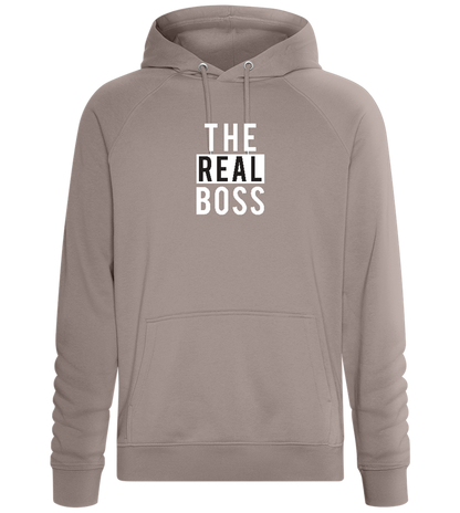 The Real Boss Design - Comfort unisex hoodie_CHARCOAL CHIN_front