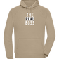 The Real Boss Design - Comfort unisex hoodie_KHAKI_front