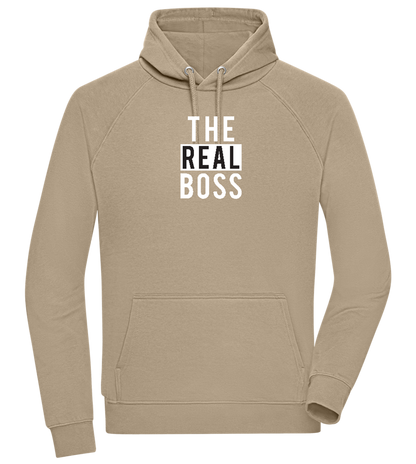 The Real Boss Design - Comfort unisex hoodie_KHAKI_front