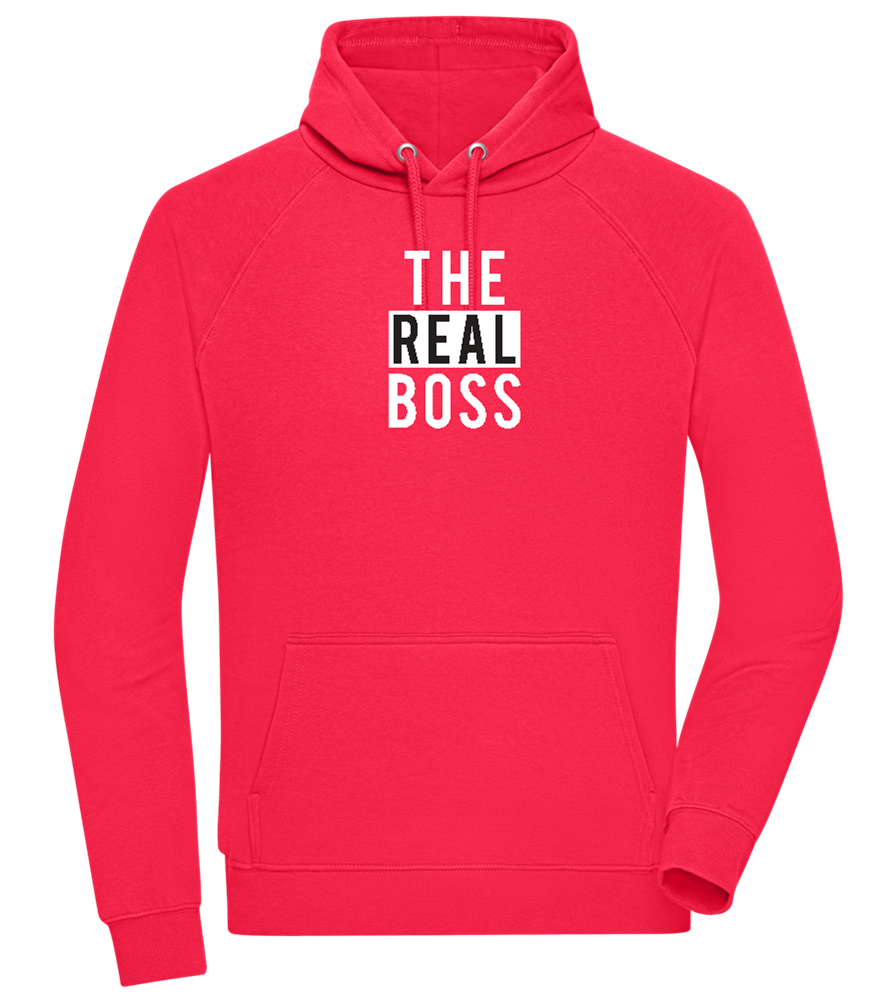 The Real Boss Design - Comfort unisex hoodie_RED_front