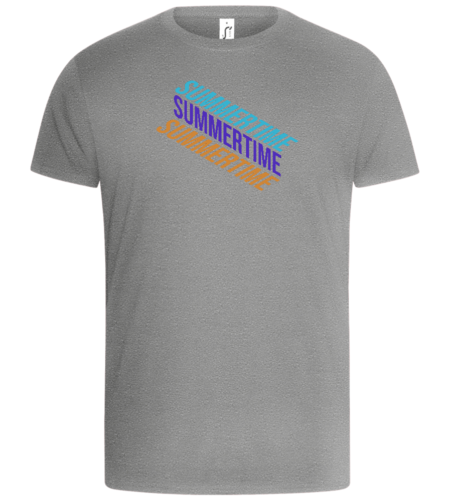 Summertime Text Design - Basic Unisex T-Shirt_ORION GREY_front