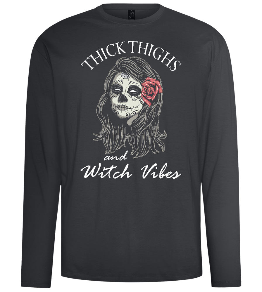 Witch Vibes Design - Comfort men's long sleeve t-shirt_DARK GRAY_front