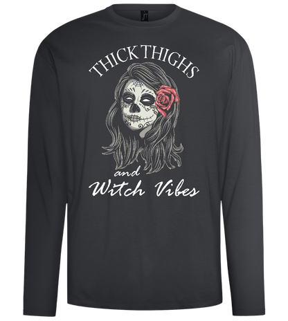 Witch Vibes Design - Comfort men's long sleeve t-shirt_DARK GRAY_front