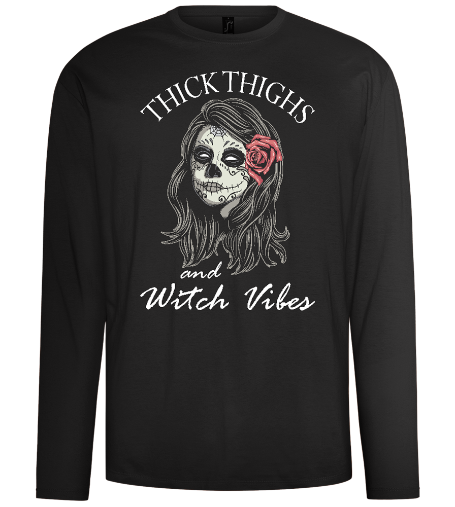 Witch Vibes Design - Comfort men's long sleeve t-shirt_DEEP BLACK_front