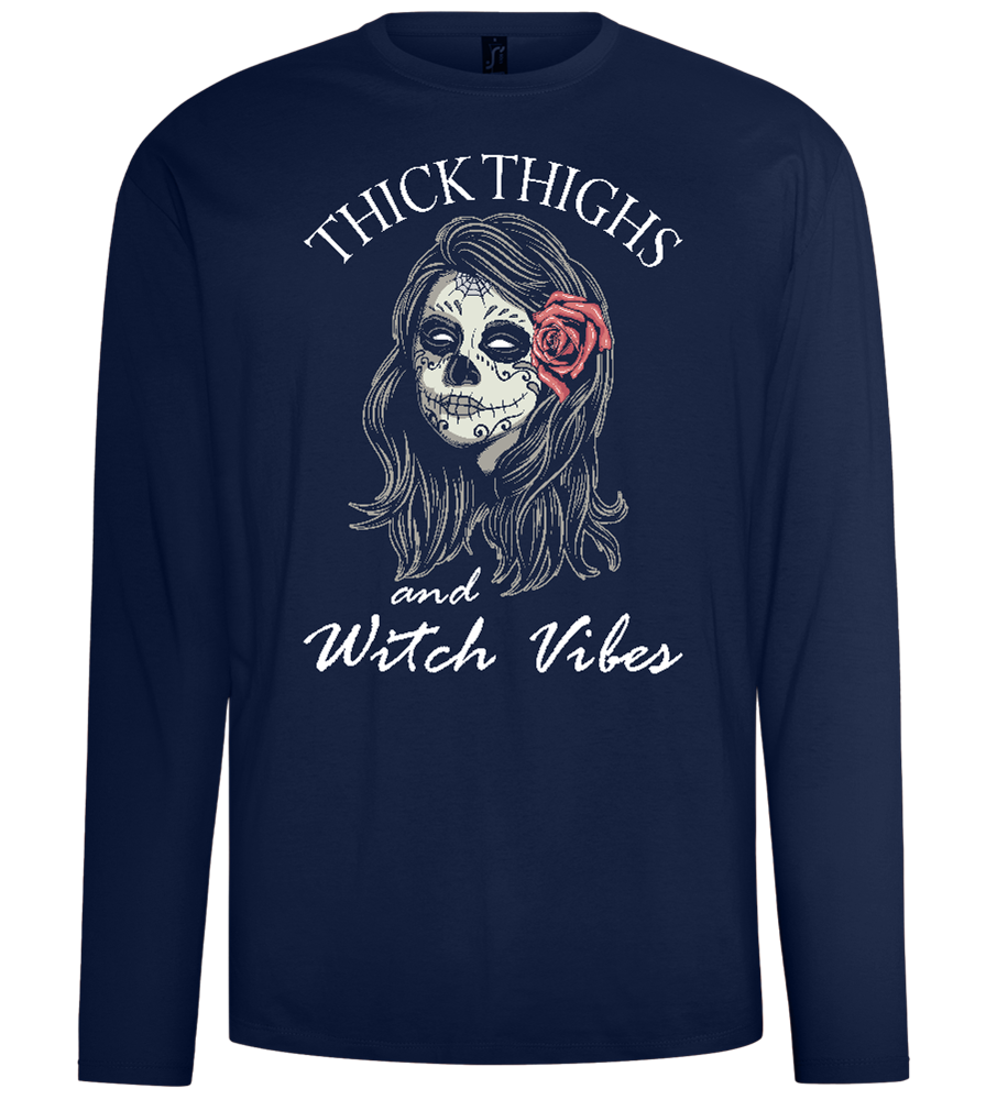 Witch Vibes Design - Comfort men's long sleeve t-shirt_MARINE_front