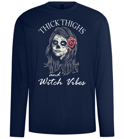 Witch Vibes Design - Comfort men's long sleeve t-shirt_MARINE_front