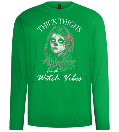 Witch Vibes Design - Comfort men's long sleeve t-shirt_MEADOW GREEN_front