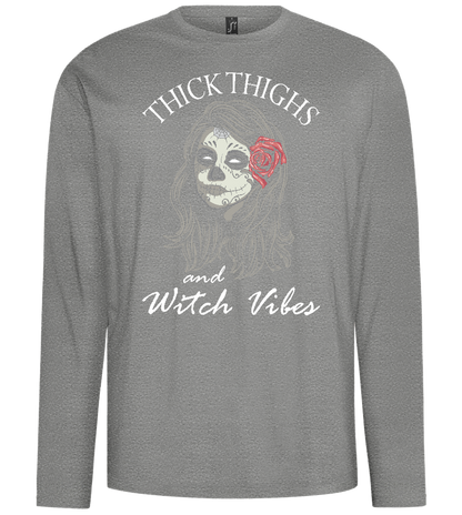 Witch Vibes Design - Comfort men's long sleeve t-shirt_ORION GREY_front