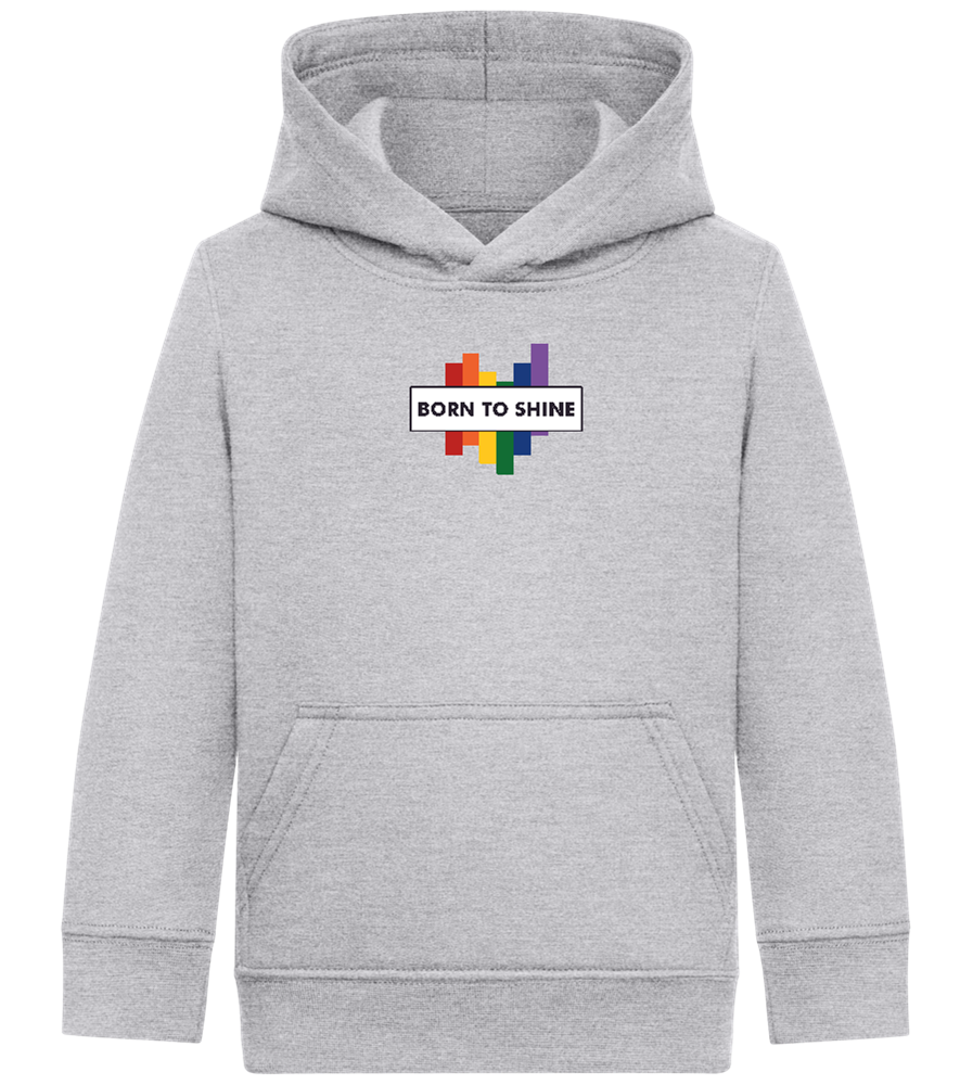 Born To Shine Rainbow Design - Comfort Kids Hoodie_ORION GREY II_front