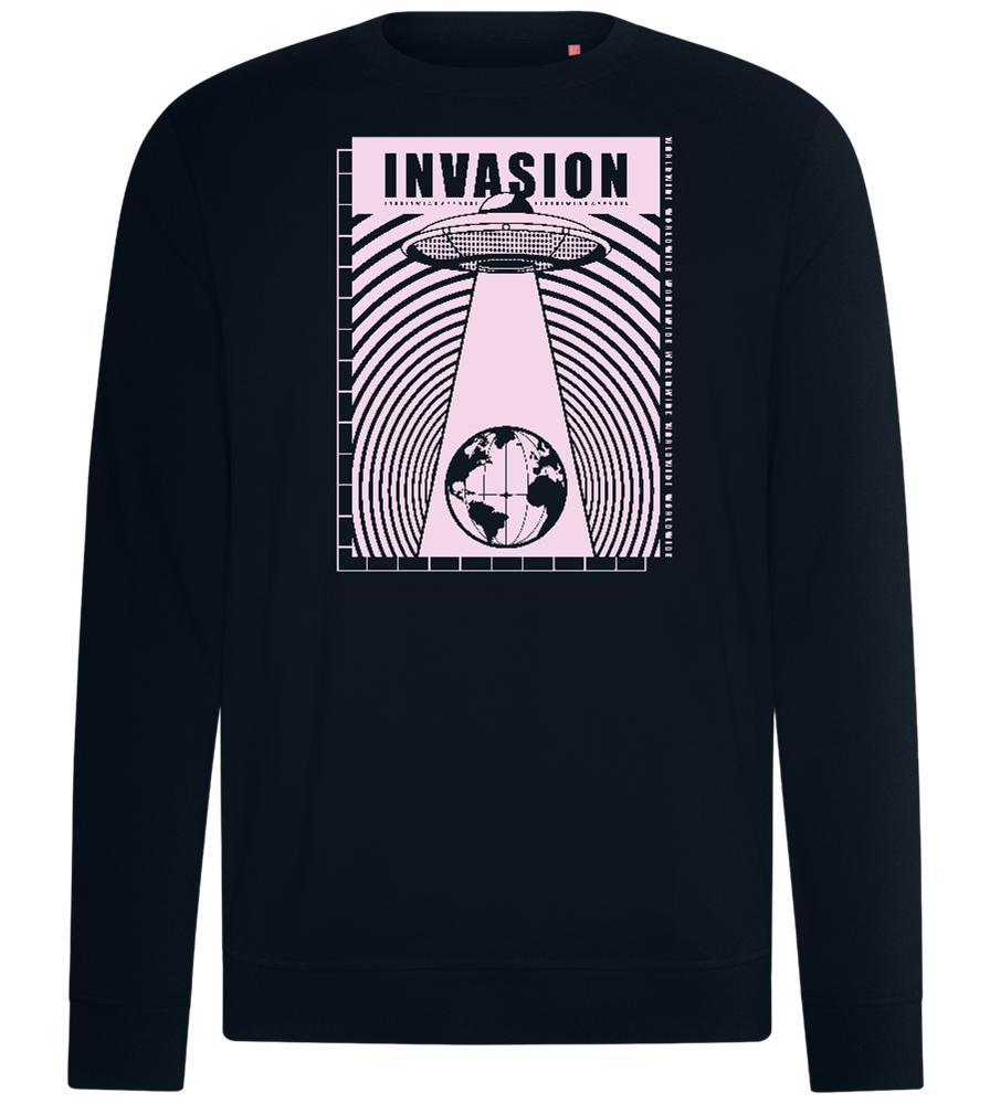 Invasion Ufo Design - Comfort unisex sweater_BLACK_front