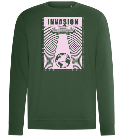 Invasion Ufo Design - Comfort unisex sweater_GREEN BOTTLE_front