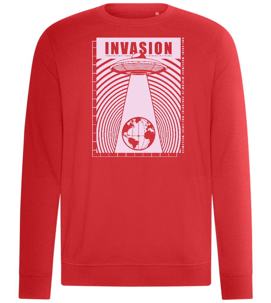 Invasion Ufo Design - Comfort unisex sweater_RED_front