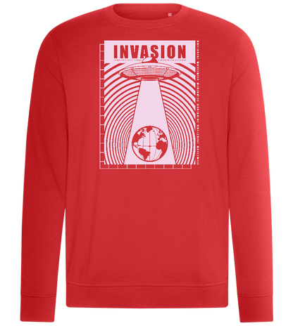 Invasion Ufo Design - Comfort unisex sweater_RED_front