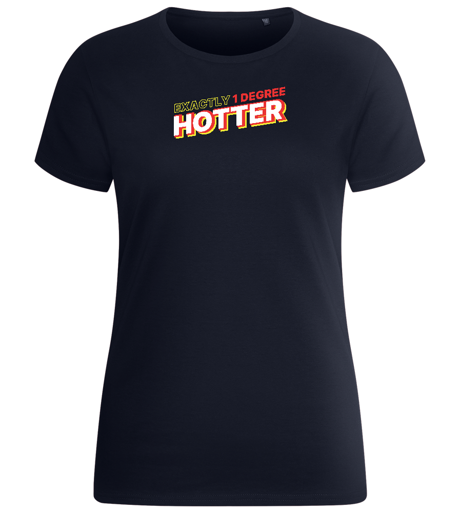 1 Degree Hotter Design - Basic women's fitted t-shirt_FRENCH NAVY_front