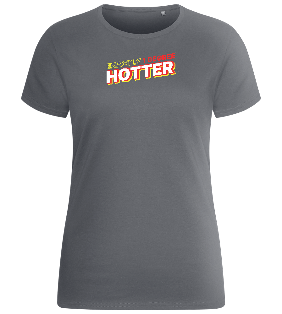 1 Degree Hotter Design - Basic women's fitted t-shirt_MOUSE GREY_front