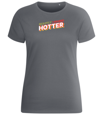 1 Degree Hotter Design - Basic women's fitted t-shirt_MOUSE GREY_front