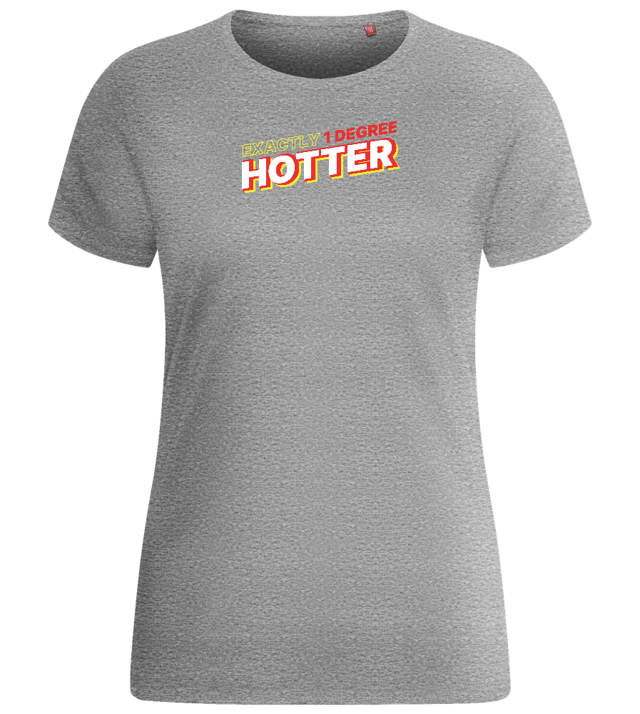 1 Degree Hotter Design - Basic women's fitted t-shirt_ORION GREY_front