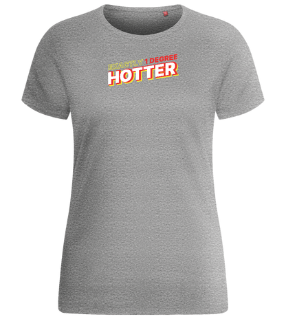 1 Degree Hotter Design - Basic women's fitted t-shirt_ORION GREY_front