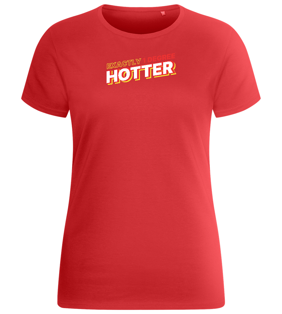 1 Degree Hotter Design - Basic women's fitted t-shirt_RED_front