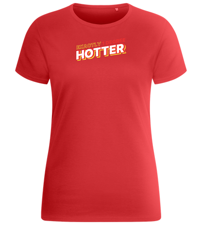 1 Degree Hotter Design - Basic women's fitted t-shirt_RED_front