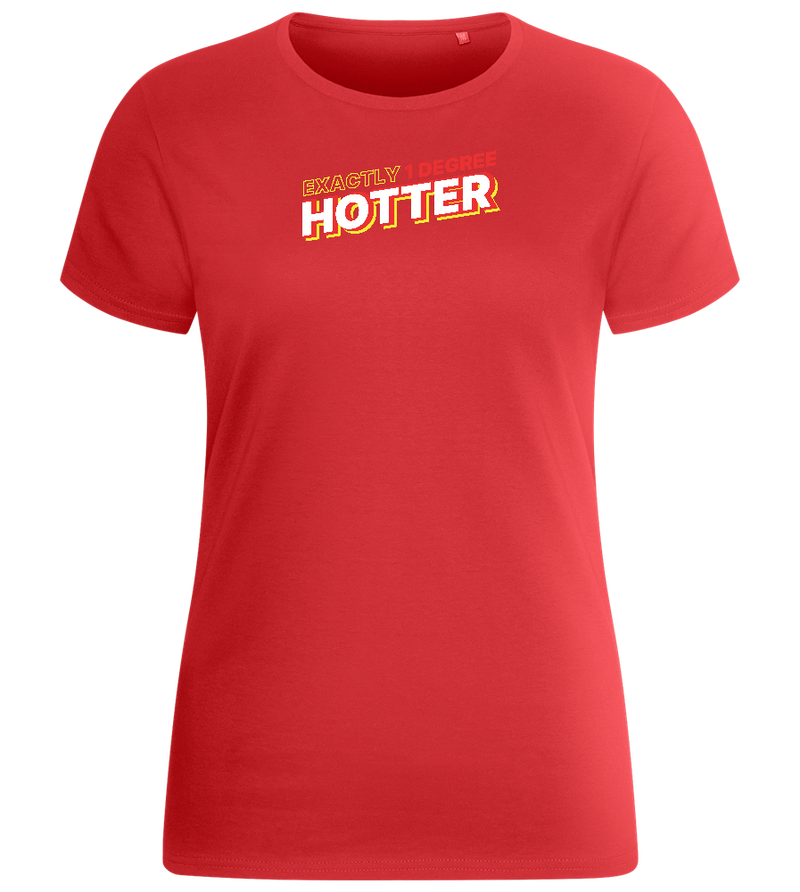 1 Degree Hotter Design - Basic women's fitted t-shirt_RED_front