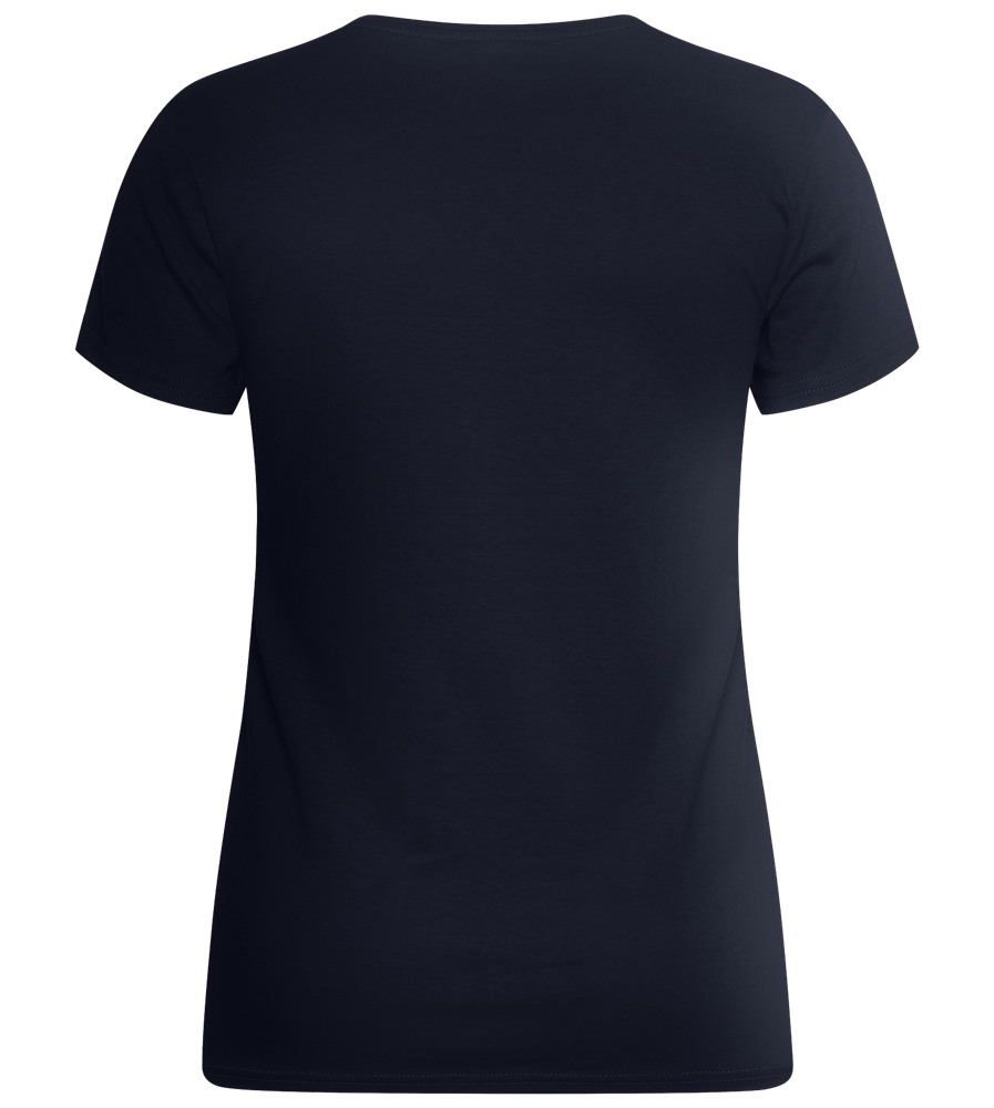 1 Degree Hotter Design - Basic women's fitted t-shirt_FRENCH NAVY_back