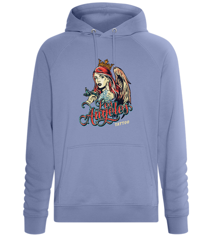 Angel of Ink Design - Comfort unisex hoodie_BLUE_front