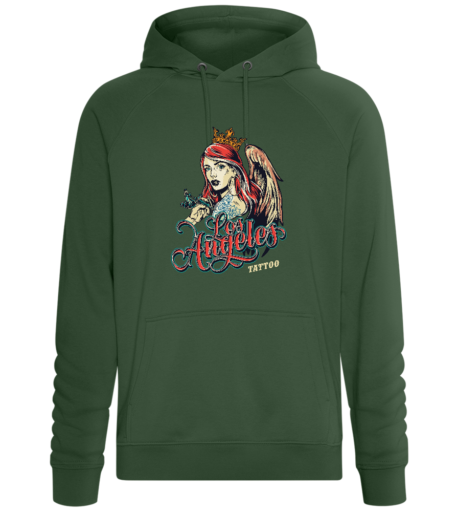 Angel of Ink Design - Comfort unisex hoodie_GREEN BOTTLE_front