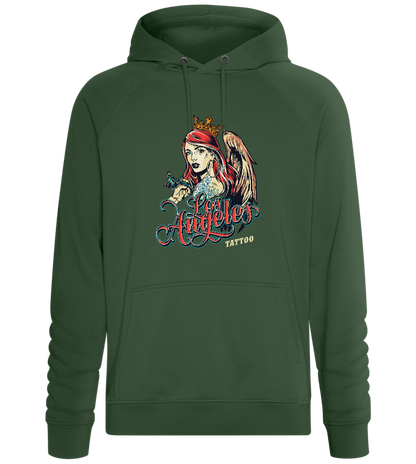 Angel of Ink Design - Comfort unisex hoodie_GREEN BOTTLE_front