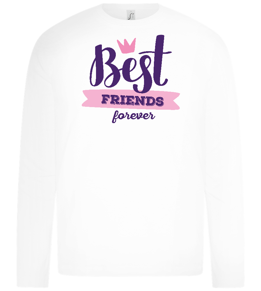 BFF Crown Design - Premium kids long sleeve t-shirt_WHITE_front