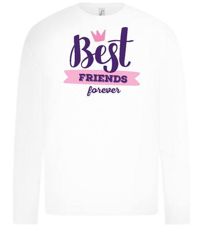 BFF Crown Design - Premium kids long sleeve t-shirt_WHITE_front