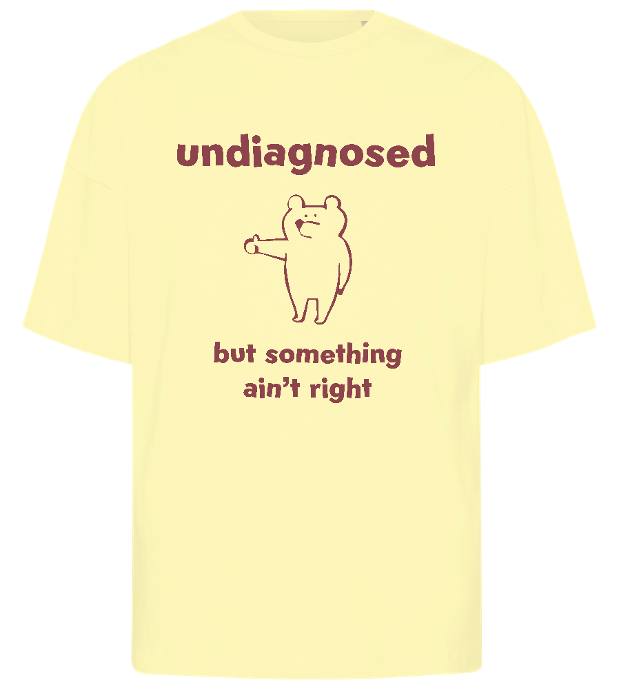 Something Ain't Right Design - Premium men's oversized t-shirt_LIGHT YELLOW_front