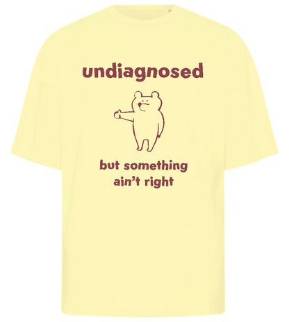 Something Ain't Right Design - Premium men's oversized t-shirt_LIGHT YELLOW_front