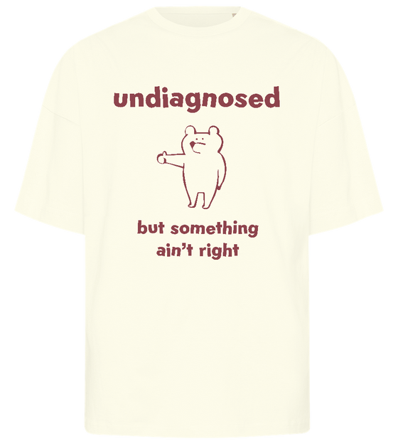 Something Ain't Right Design - Premium men's oversized t-shirt_OFF-WHITE_front