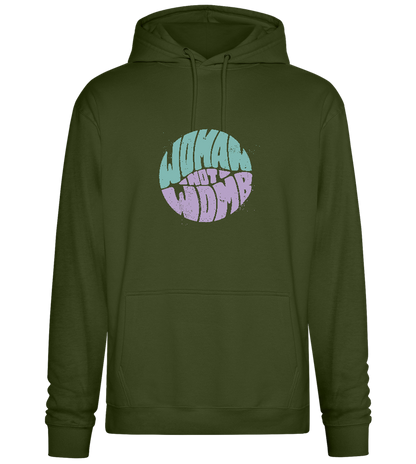 Woman not Womb Design - Premium Essential Unisex Hoodie_ARMY_front