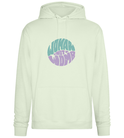 Woman not Womb Design - Premium Essential Unisex Hoodie_CREAMY GREEN_front