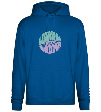 Woman not Womb Design - Premium Essential Unisex Hoodie_ROYAL_front