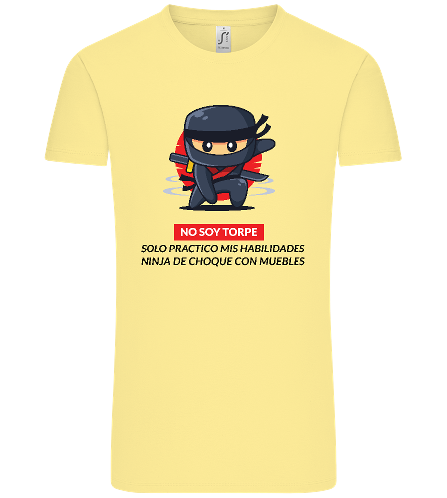 Ninja Design - Comfort Unisex T-Shirt_AMARELO CLARO_front