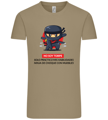 Ninja Design - Comfort Unisex T-Shirt_KHAKI_front
