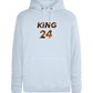 KING 24 Design - Premium unisex hoodie_CREAMY BLUE_front