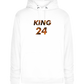 KING 24 Design - Premium unisex hoodie_WHITE_front