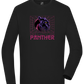 Retro Panther 2 Design - Comfort men's long sleeve t-shirt_DEEP BLACK_front