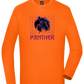 Retro Panther 2 Design - Comfort men's long sleeve t-shirt_ORANGE_front