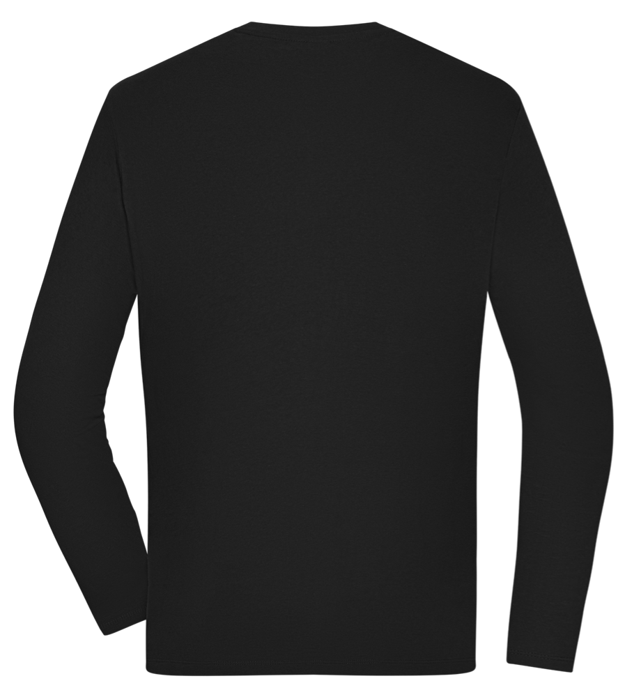 Retro Panther 2 Design - Comfort men's long sleeve t-shirt_DEEP BLACK_back