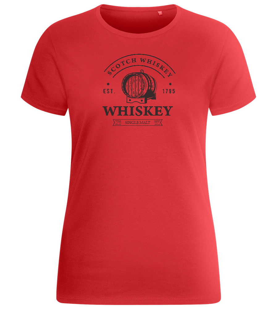 Scotch Whiskey Design - Basic women's fitted t-shirt_RED_front