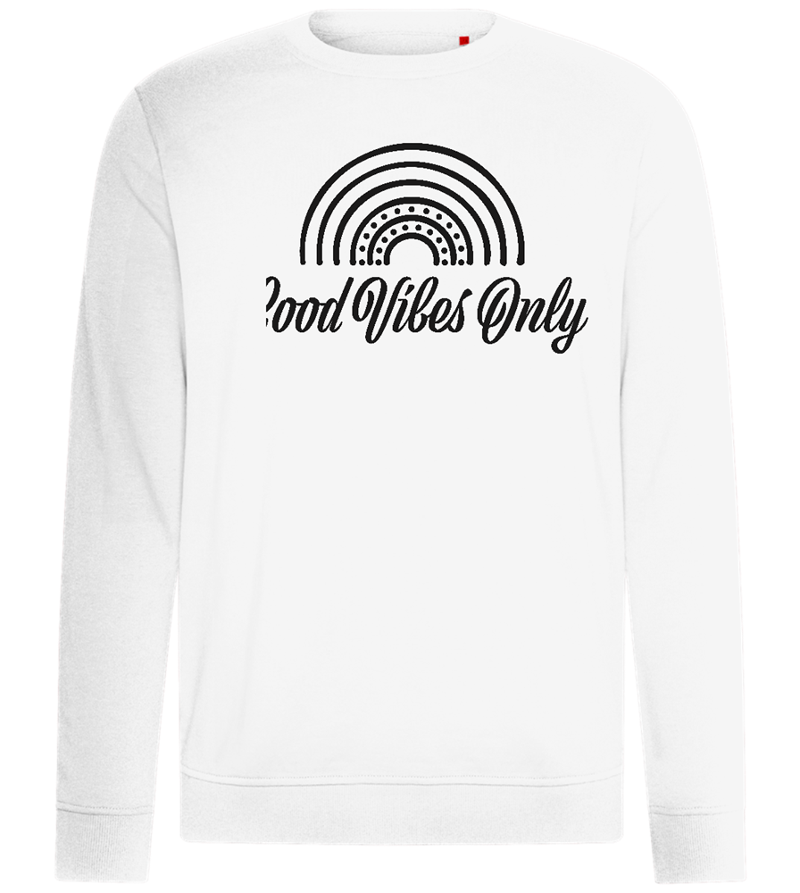 Good Vibes Only Design - Comfort unisex sweater_WHITE_front